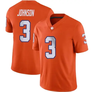 Orange Noble Johnson Youth Clemson Tigers Football Jersey - Game